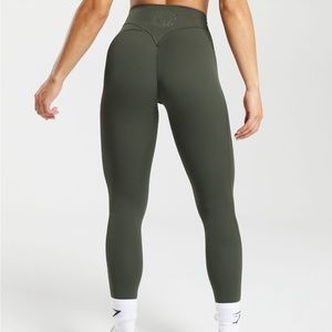 gymshark legacy leggings deep olive green